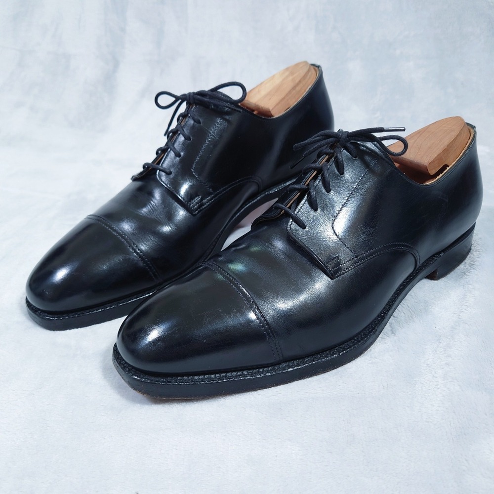 Peal & Co Brooks Brothers Cap Toe Oxford Black Shoes Men's US 11 D Made England